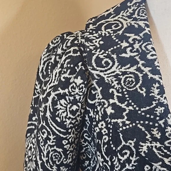 TWENTYONE BLAZER ZIPER BLACK WHITE DESIGN M MEDIUM TWENTY ONE FOREVER 21 - Picture 5 of 11